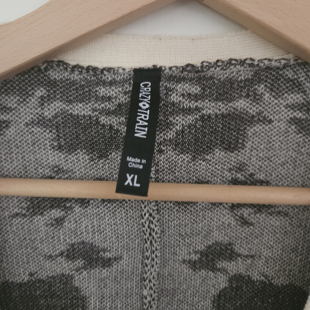 Crazy Train Monochrome Animal Print Cardigan - Picture 3 of 7
